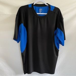 Jockey Athletic T-Shirt Short Sleeve Black and Blue Size XXL